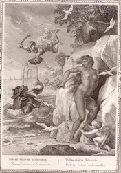 Perseus befreit Andromeda vom Seeungeheuer, 1731